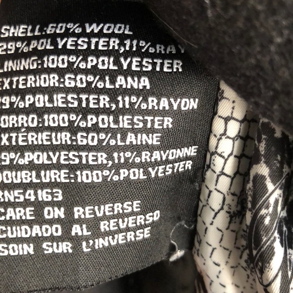 Guess Dark Gray Wool Military Style Jacket - Picture 6 of 8